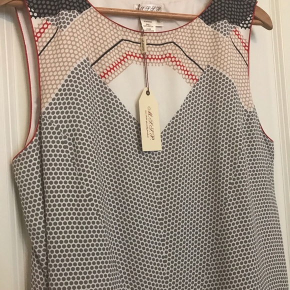 Max Studio MSSP Sleeveless Dot Shift Dress XL NWT - Picture 2 of 7